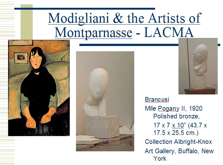 Mlle Pogony la LACMA - expozitie Modigliani